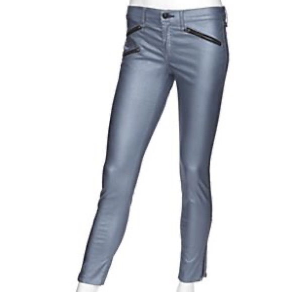 rag & bone Denim - Rag & Bone Metallic Coated Skinny Jeans